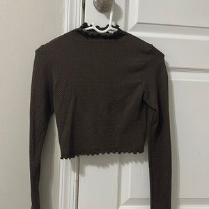 Garage Ruffle turtle neck long sleeve